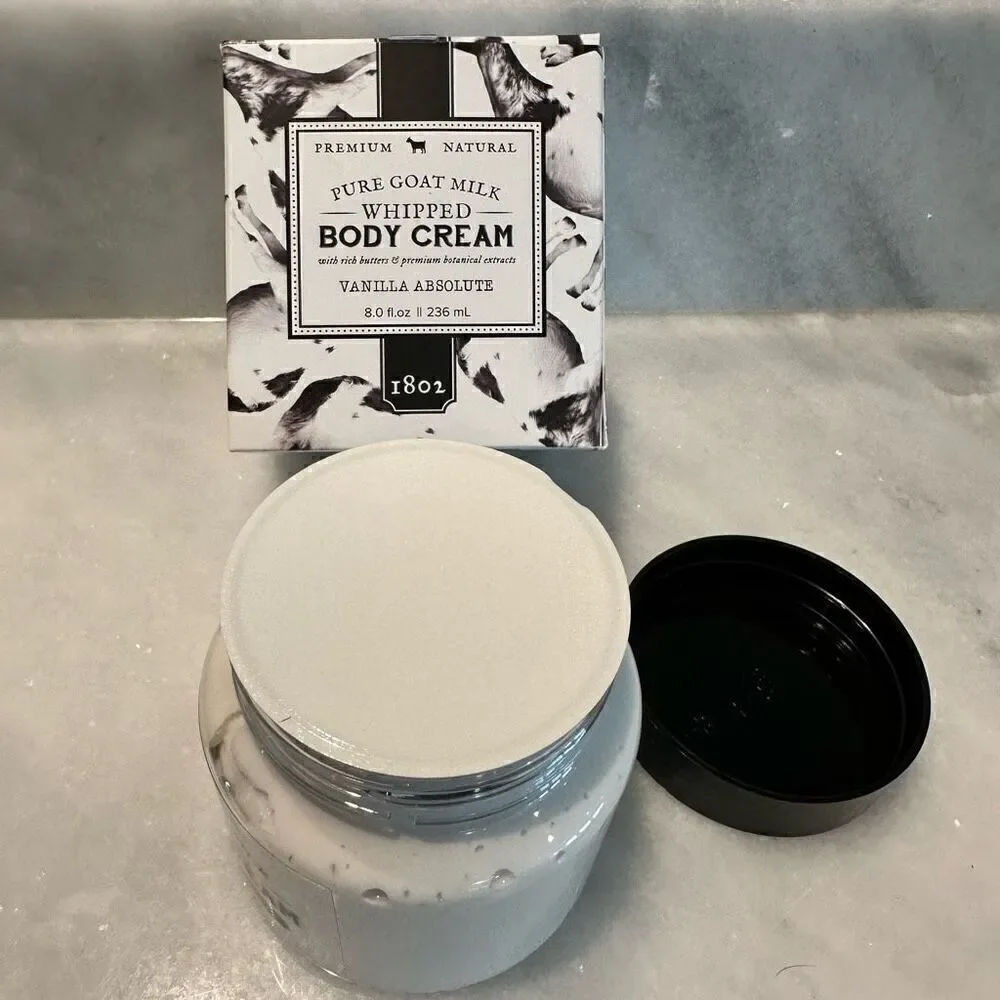 NWT Beekman 1802 Premium Natural Pure Goat Milk Whipped Body Cream 8 oz. Sealed